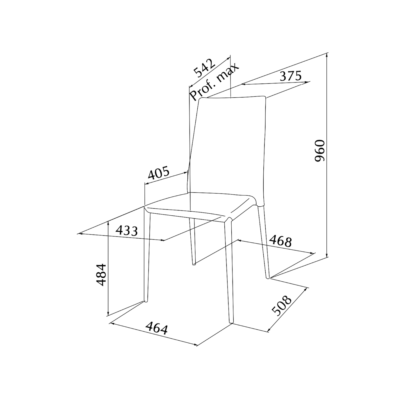 Table Artistico et ses 6 Chaises Malik