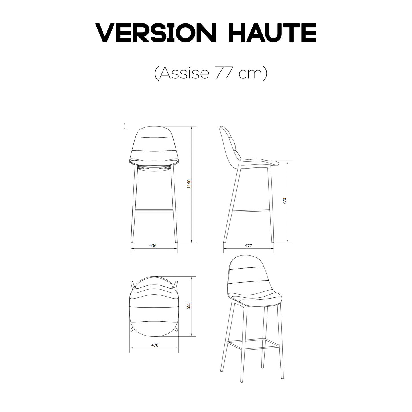 Chaise de bar Mood