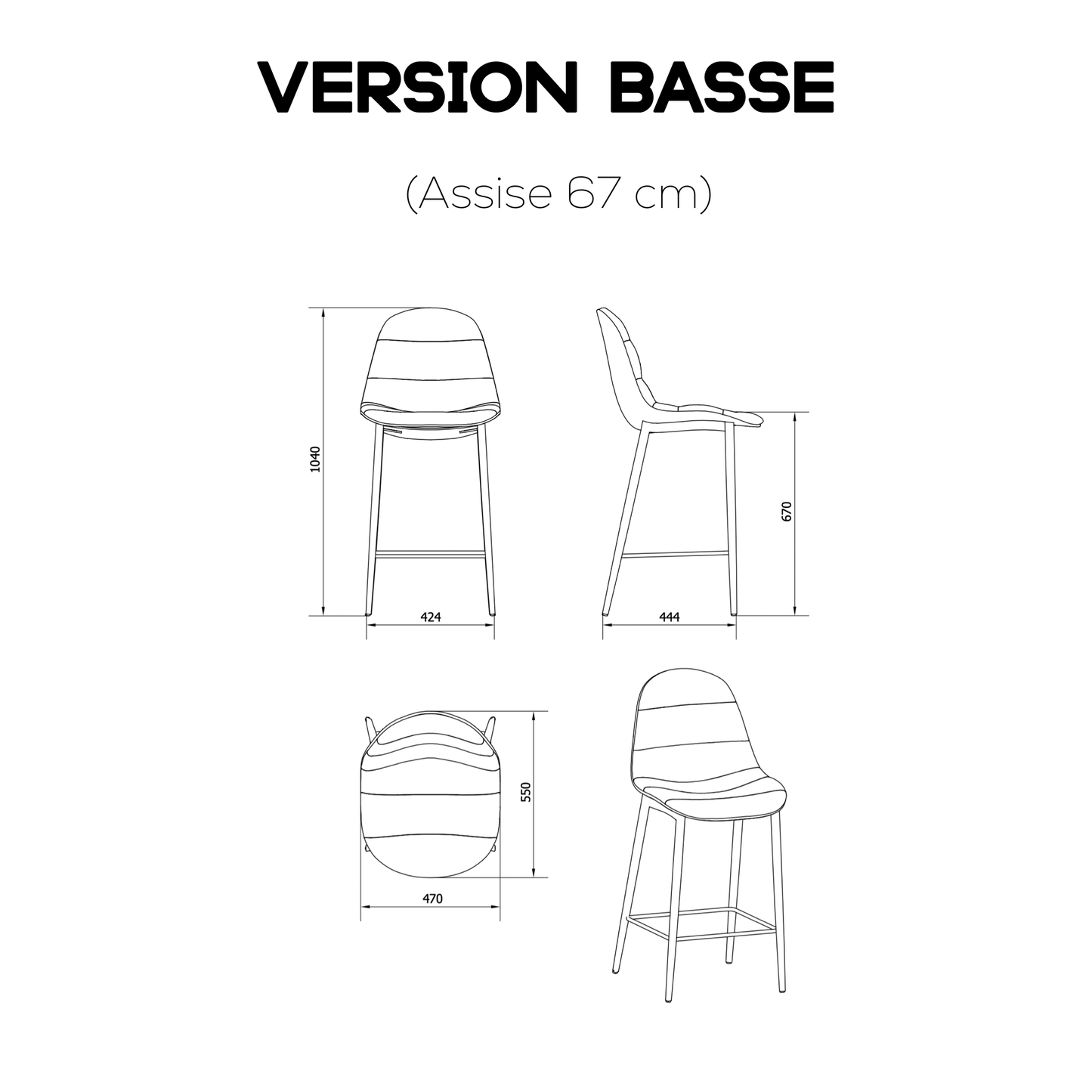 Chaise de bar Mood